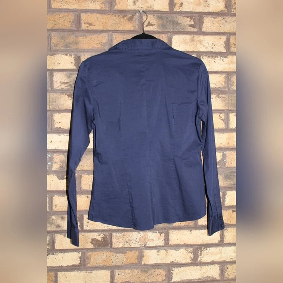 Van Heusen womens button up blouse, navy blue - Picture 2 of 4